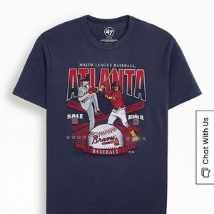 47 Navy Atlanta Braves Graphic T-Shirt